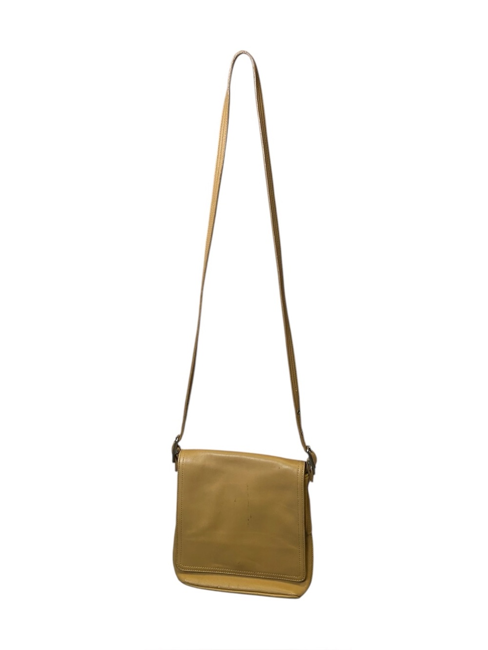Y2K Coach Classic Leather Flap Crossbody Bag - Tan